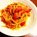 Y．ars's cooksnap of when they made アマトリチャーナ風スパゲッティー.