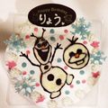 三匹のママ's cooksnap of when they made 子供の誕生日にキャラチョコプレート.