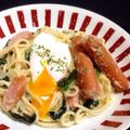 さやねぇ☆'s cooksnap of when they made 温玉のせシチューパスタ♪.
