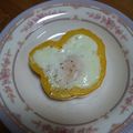 ゆみりyumiri's cooksnap of when they made パプリカ目玉焼き♪.