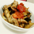 ★あーにゃん★'s cooksnap of when they made 茄子とトマトと豚肉炒め.