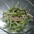 ナーちゃん's cooksnap of when they made 簡単☆胡瓜とハムの寿司酢和え.