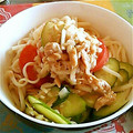 タイセー's cooksnap of when they made ゴマだれトマトの冷たいうどん.