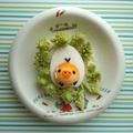 puniＫ's cooksnap of when they made ゆで卵deキイロイトリ♪キャラ弁のおかず.