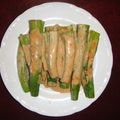 M3doors111's cooksnap of when they made 簡単♡オクラの味噌コチュマヨ焼き.