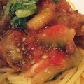 はなきたく's cooksnap of when they made 焼きナスとトマトの冷製パスタ.
