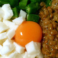 ごるちゃ's cooksnap of when they made ＊オクラと納豆と長芋の卵黄あえ＊.