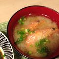 クックC18DJ9☆'s cooksnap of when they made 甘エビとシャキシャキ金糸瓜のお味噌汁.