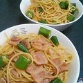 ☆めぇ☆ﾐ's cooksnap of when they made オクラとベーコンの和風パスタ.