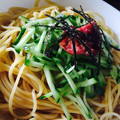 ウィンパーーー's cooksnap of when they made さっぱり☆梅ときゅうりの和風冷製パスタ.