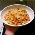 弱虫ケーキ's cooksnap of when they made 手抜きなのにカラフルで簡単なパラパラ炒飯.