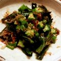 でん次郎's cooksnap of when they made 金時草とオクラのポン酢和え.