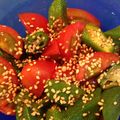 denkororin's cooksnap of when they made トマトとオクラのマリネ.