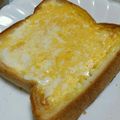 まえぽん☆'s cooksnap of when they made 朝にお手軽♪　たまごトースト.
