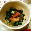 Ｋまめちゃん's cooksnap of when they made モロヘイヤのキムチ和え.