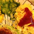 シングルアイシャドウ's cooksnap of when they made 玉ねぎとしめじのオムレツ！.