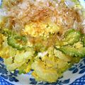 けんちゃんひーちゃん's cooksnap of when they made 簡単♪ゴーヤのチャンプル風玉子とじ♡.