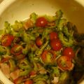 おかゆくらぶ's cooksnap of when they made ゴーヤとトマトのサラダだワン.