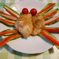 みんとこ's cooksnap of when they made ししとうとカニカマで✿カニのお子様ランチ.