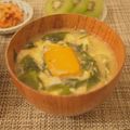 mimioui＊'s cooksnap of when they made かぼちゃ、わかめ、卵の味噌汁.