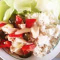 mic_azul's cooksnap of when they made 鶏肉とパプリカ・キュウリでつやてり炒め.