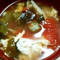 kin0py's cooksnap of when they made さっぱりトマトとオクラのスープ.