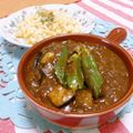 赤い電話's cooksnap of when they made 夏メニュー☆ナスとオクラのひき肉カレー.