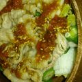 くぅ＊＊'s cooksnap of when they made 豚しゃぶとネバネバ長いもオクラの梅肉だれ.