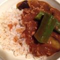 神楽家飛鳥's cooksnap of when they made 夏メニュー☆ナスとオクラのひき肉カレー.