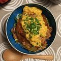 mame213's cooksnap of when they made ポークチャップ＊とろ卵のっけ丼.
