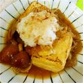 にしょ。's cooksnap of when they made 焼き豆腐のなめこおろし.