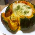yuikiseki's cooksnap of when they made ミニかぼちゃのまるごとグラタン.