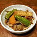 karinchika's cooksnap of when they made こんにゃくとごぼうとししとうの甘辛炒め.