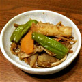 karinchika's cooksnap of when they made こんにゃくとごぼうとししとうの甘辛炒め.