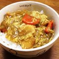 YUKIKI☆'s cooksnap of when they made 親子で作ろう☻☹ふんわり卵の親子カレー丼.
