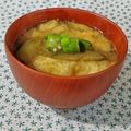 kururin18's cooksnap of when they made なすと松山あげの味噌汁.