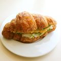 gingamom's cooksnap of when they made 白菜と卵のクロワッサン♪サンド.