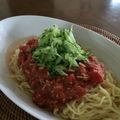 kitchenＫ's cooksnap of when they made 簡単◎真っ赤な冷たいトマト＆バジルうどん.