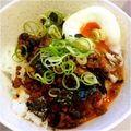 felice☆sy's cooksnap of when they made 甘辛ひき肉丼☆温玉のせ～.