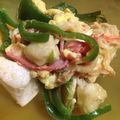 リヴァイ☆'s cooksnap of when they made ピーマンと鶏のかに玉炒め☆お弁当にも♪.