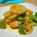 Sac’HiNa's cooksnap of when they made オクラとれんこんで作る夏のきんぴら.