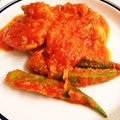 のらむーちょ's cooksnap of when they made 鶏肉のオクラガーリックトマト煮.