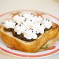 ななクレープ's cooksnap of when they made あんことホイップクリームのトースト.