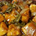 きりんのもにゃ。's cooksnap of when they made 揚焼きナスとメカジキの甘酢煮.
