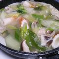 はじ丸△'s cooksnap of when they made 鶏団子塩バター鍋つゆ☆.
