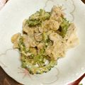 くまやっこ's cooksnap of when they made ゴーヤと豚しゃぶ肉の胡麻味噌和え.