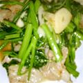 ﾋﾟﾛﾐ♡'s cooksnap of when they made 空芯菜と豚肉の炒め物♪♪.