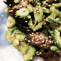 dekorinpop's cooksnap of when they made ゴーヤとナスの胡麻和え.