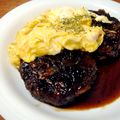 紫の薔薇と真珠。's cooksnap of when they made てりたまハンバーグ☆ふわとろたまごの帽子.