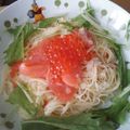 minadongri's cooksnap of when they made サーモンとイクラの冷製親子パスタ＊*.